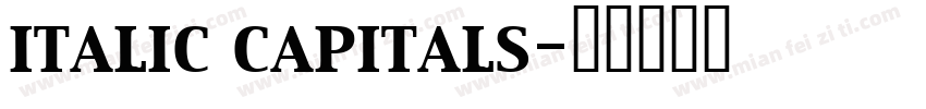 italic capitals字体转换